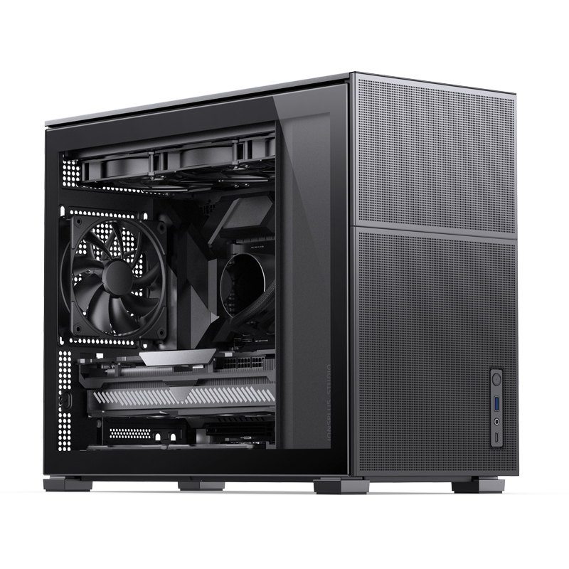 Корпус JONSBO D31 MESH, Mini-Tower, TG, no fan, 1xUSB-A 3.2 + 1xUSB-C 3.2, mATX, mDTX, mITX Black