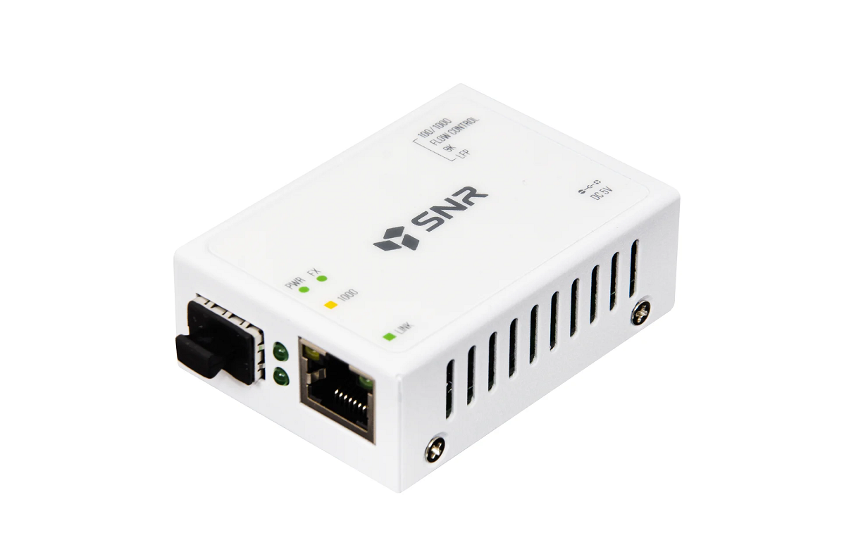 Кабель медный SNR 1705784 — SNR-CVT-1000SFP-mini Медиаконвертер 10/100/1000-Base-T / 100/1000Base-FX с SFP-портом