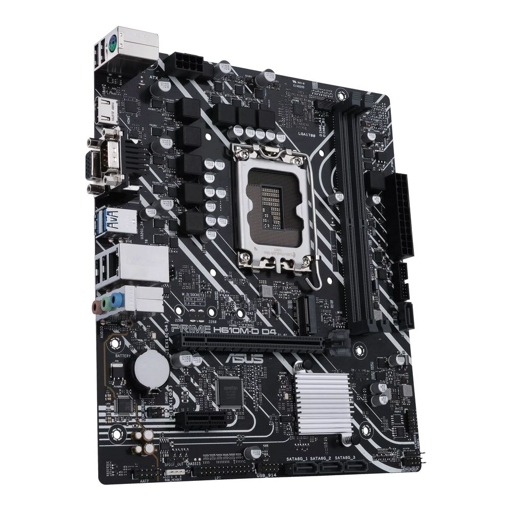 Материнская плата Asus PRIME H610M-D D4 Soc-1700 Intel H610 2xDDR4 mATX AC`97 8ch(7.1) GbLAN+VGA+HDM