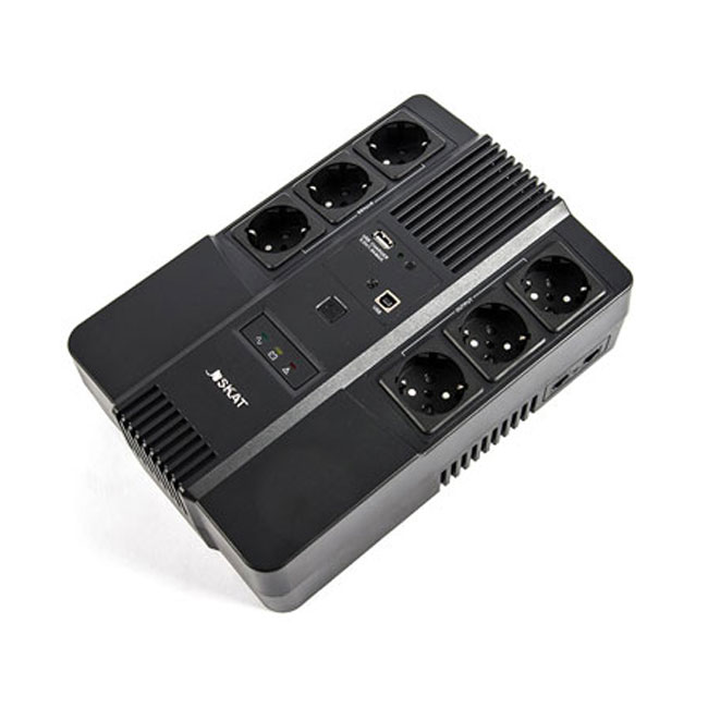 Источник бесперебойного питания (8998) Бастион SKAT-UPS 600 AI 600ВА/350Вт/Line-Interactive/АКБ 7Ачх