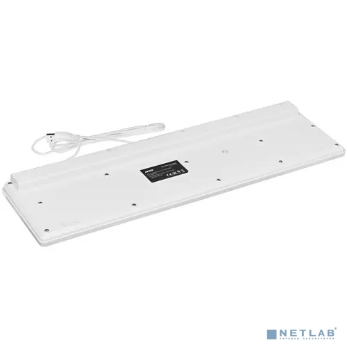 Клавиатура Acer OKW123 белый USB Multimedia (ZL.KBDEE.00D)