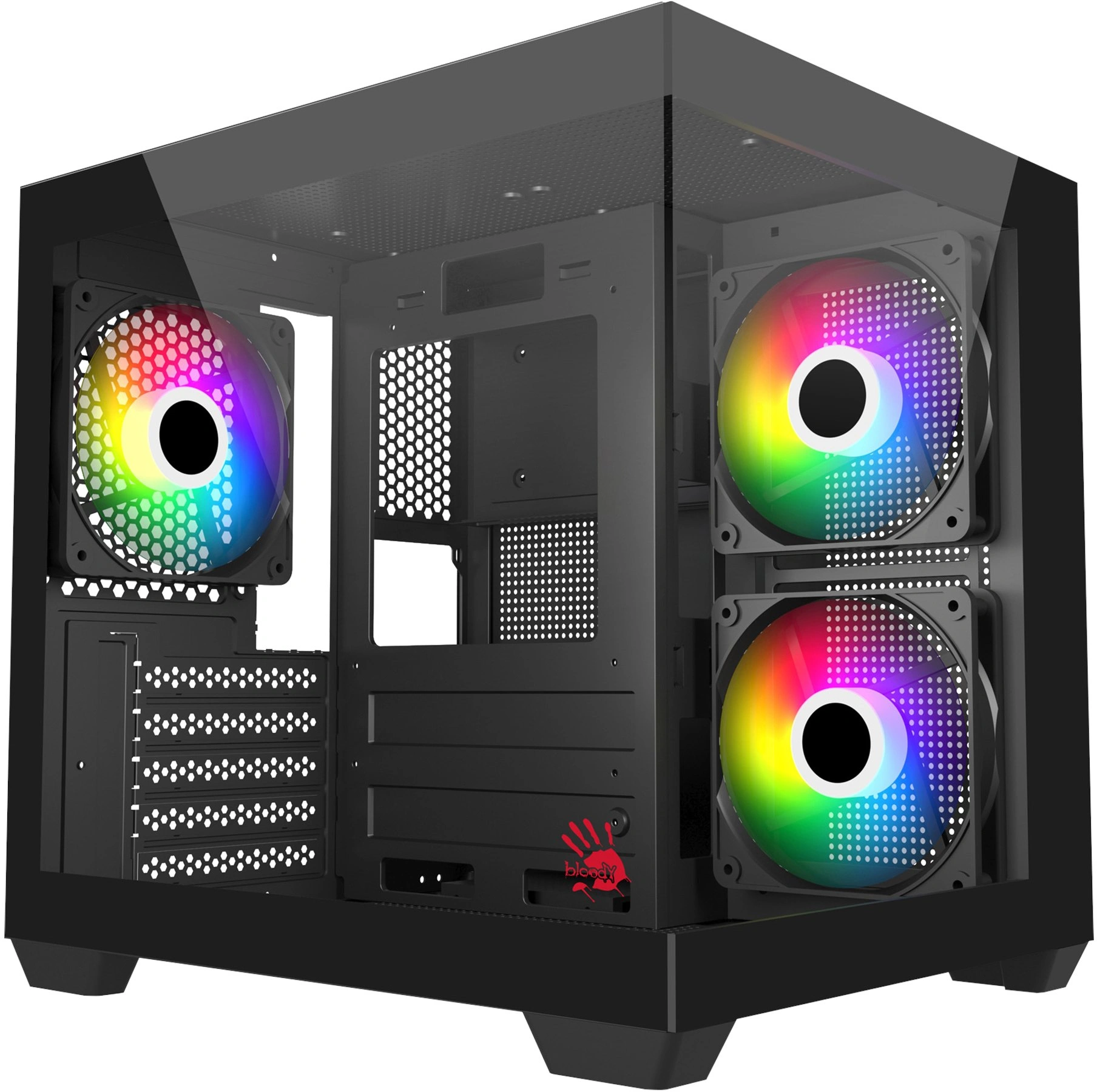 Корпус Bloody CC-121 черный без БП mATX 7x120mm 2xUSB2.0 1xUSB3.0 audio