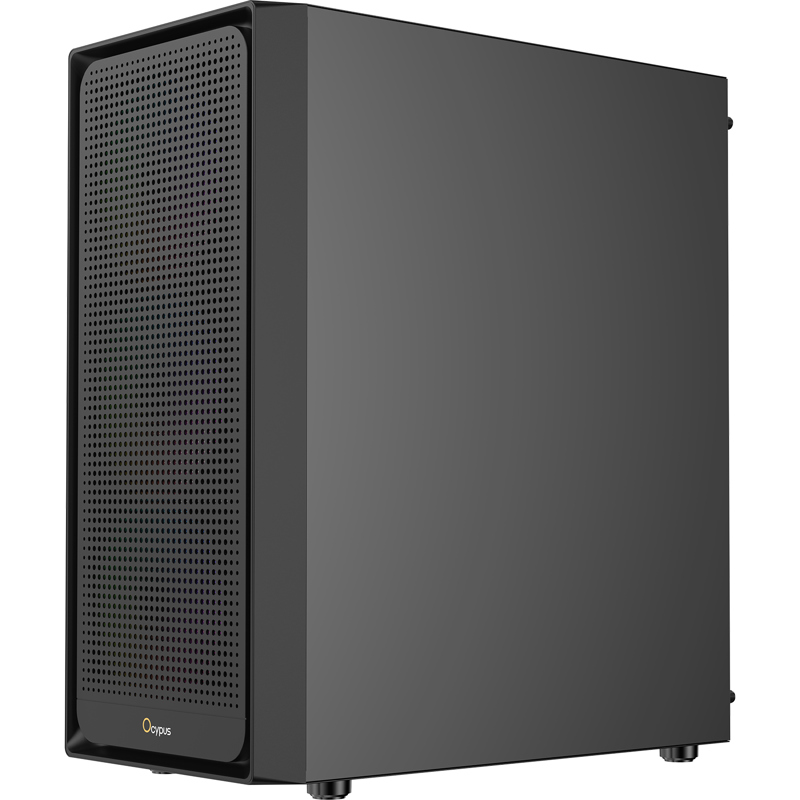Корпус Ocypus Gamma C50 BK ARGB, Mini-Tower, TG, 4x120mm ARGB, 1xUSB-A 3.0 + 2xUSB 2.0, mATX, mITX B