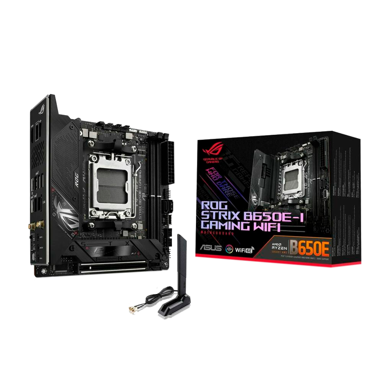 Материнская плата Asus ROG STRIX B650E-I GAMING WIFI Socket AM5 AMD B650 2xDDR5 mini-ITX AC`97 8ch(7