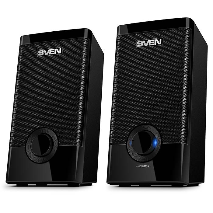 Колонки SVEN 318, чёрный, 2.0 (USB, мощность 2x2.5 Вт(RMS))