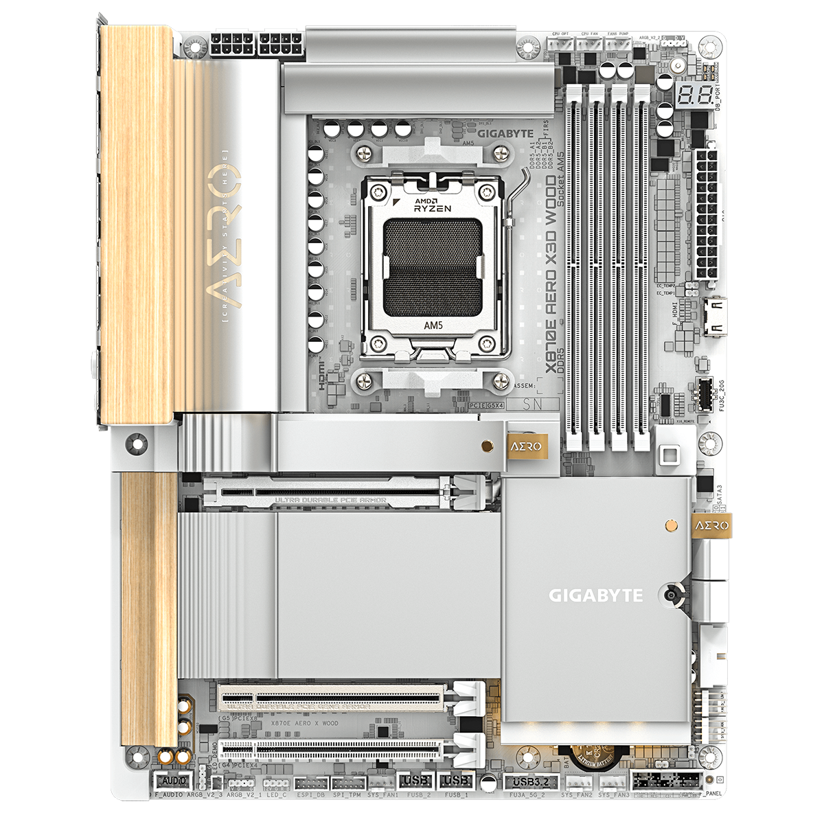 Материнская плата Gigabyte X870E AERO X3D WOOD, RTL