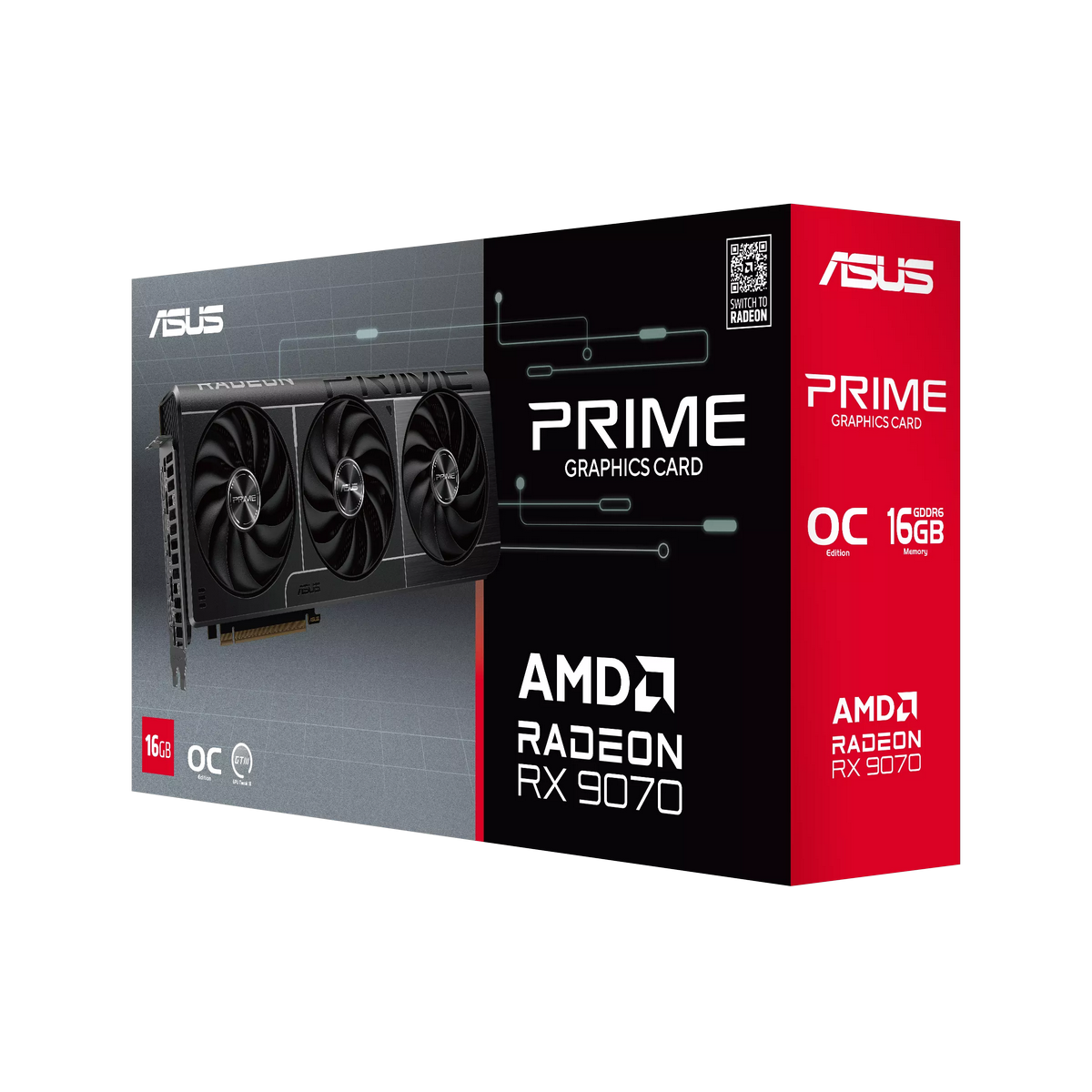 Видеокарта Asus PCI-E 5.0 PRIME-RX9070-O16G-EVO AMD Radeon RX 9070 16Gb 256bit GDDR6 2120/20000 HDMI
