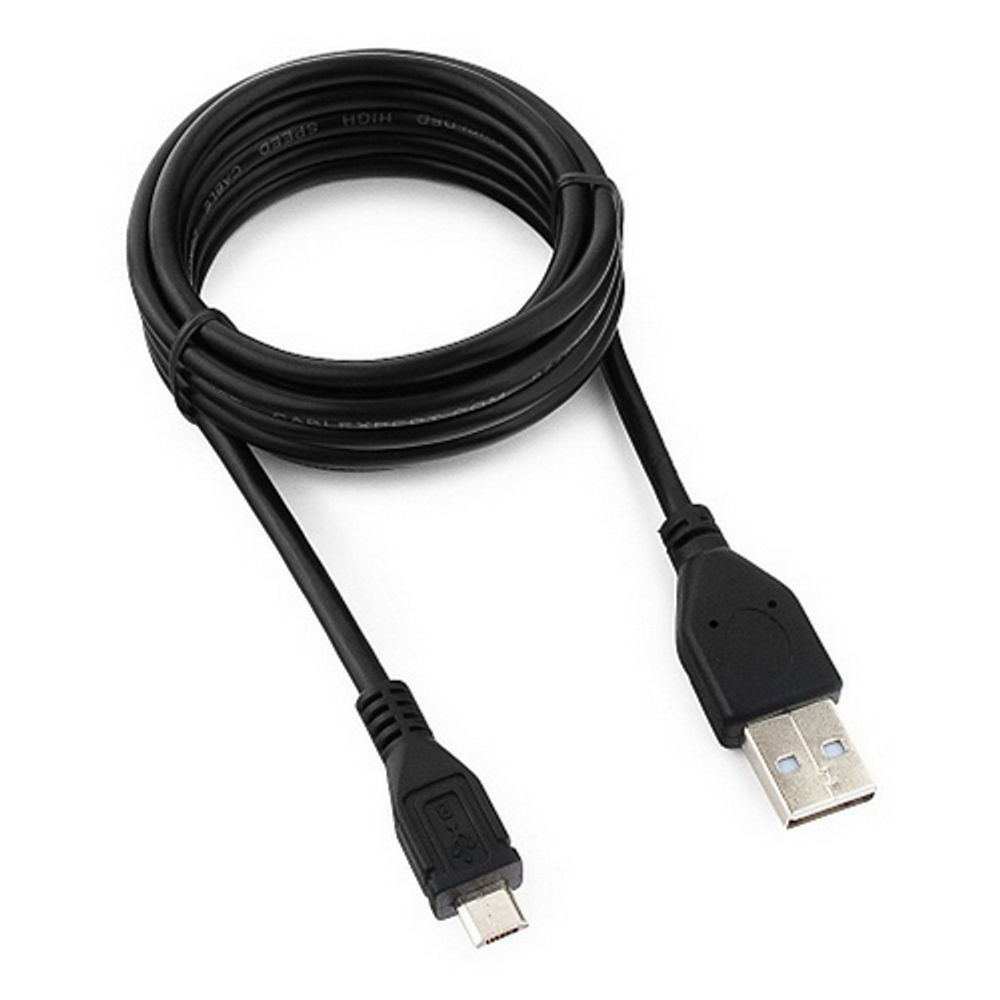 Cablexpert Кабель USB 2.0 Pro, AM/microBM 5P, 1м, экран, черный, пакет (CCP-mUSB2-AMBM-1M)