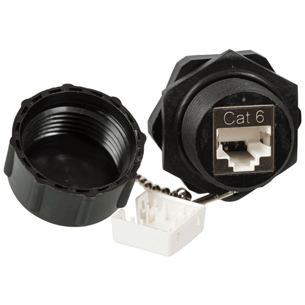Индустриальный модуль Keystone, RJ45, экранированный, кат.6, IP68, 180 градусов