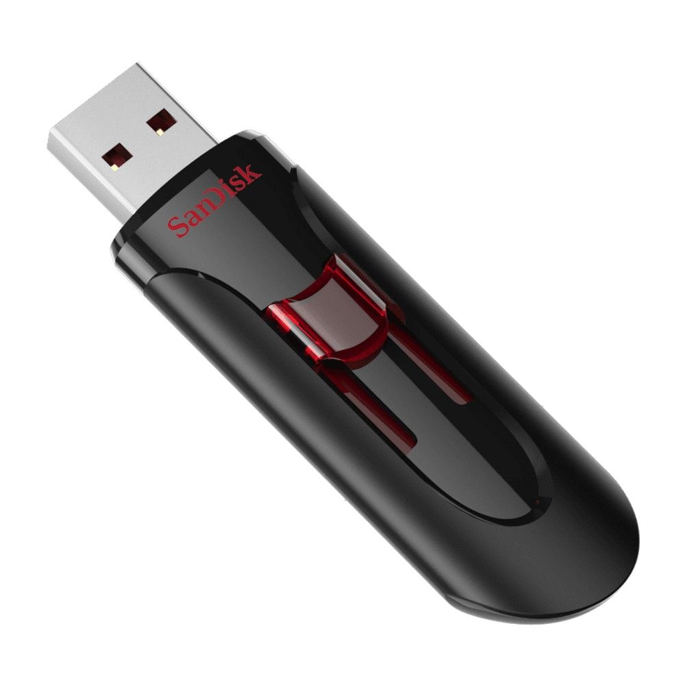 Флеш Диск Sandisk 128Gb Cruzer Glide SDCZ600-128G-G35 USB3.0 черный/красный