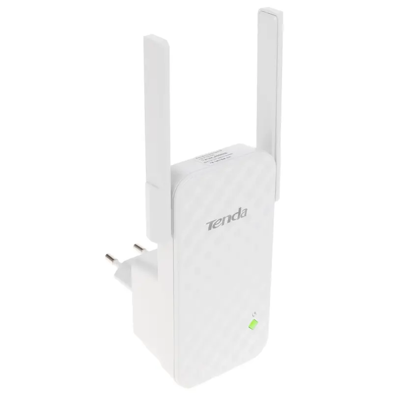 TENDA A9 Wi-Fi повторитель беспроводного сигнала стандарта N300 с двумя внешними антеннами 3dBi