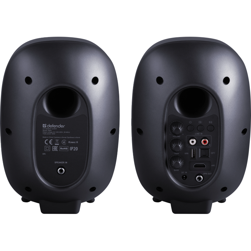 Колонки Defender 2.0 Melis 60Вт, черн.,BT/USB/Opt/ARC/DSP
