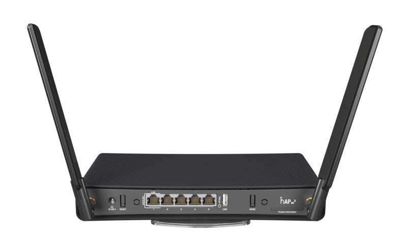Роутер беспроводной MikroTik hAP ax3 (C53UIG+5HPAXD2HPAXD) AX1800 10/100/1000BASE-TX черный