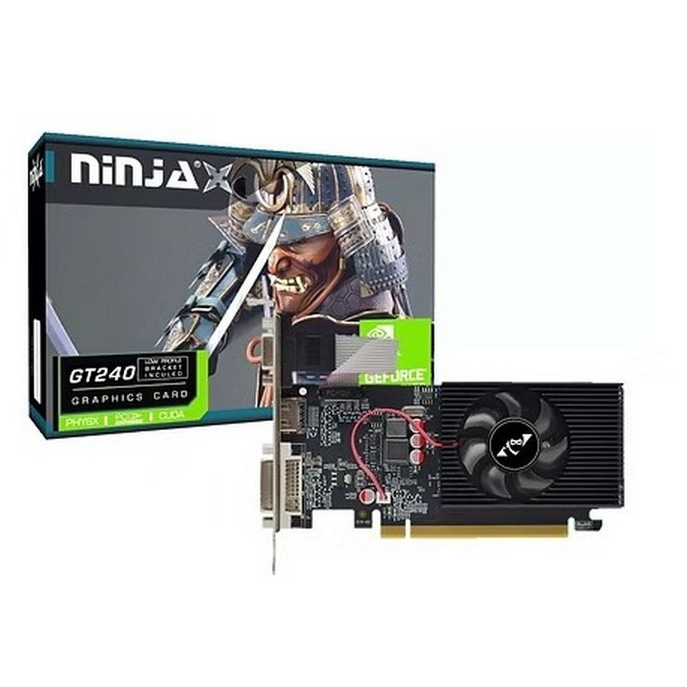 Видеокарта Ninja (Sinotex) GT240 1GB DDR3 128bit VGA DVI HDMI 1FAN LP RTL