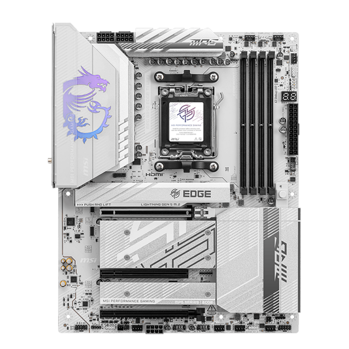 Материнская плата MSI MPG B850 EDGE TI WIFI Socket AM5 AMD B850 4xDDR5 ATX AC`97 8ch(7.1) 5Gigabit R