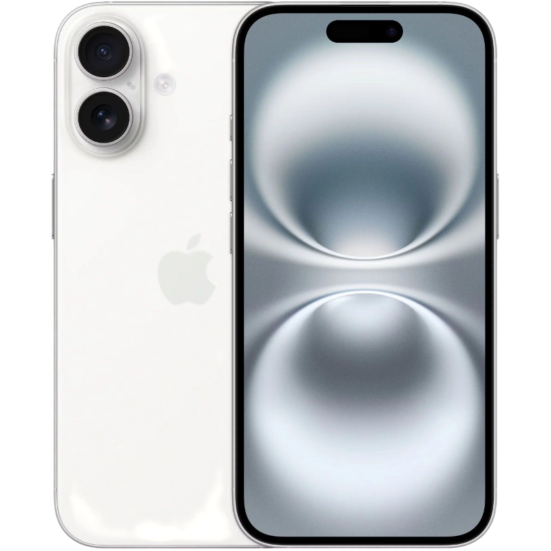 Смартфон Apple A3287 iPhone 16 128Gb 8Gb белый моноблок 3G 4G 1Sim 6.1" 1179x2556 iOS 18 48Mpix 802.11 a/b/g/n/ac/ax/be NFC GPS Protect