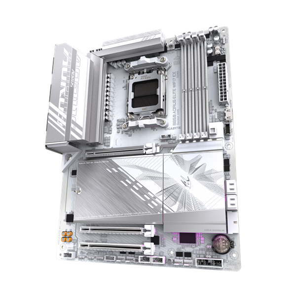 Материнская плата GIGABYTE B850 AORUS ELITE WIFI7 ICE, AM5, B850, 4*DDR5, 4*SATA, 3*M.2, 6*USB 3.2, 