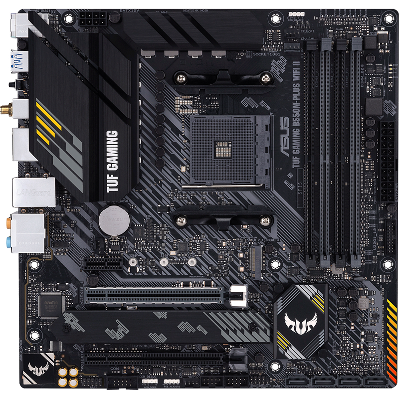 Материнская плата Asus TUF GAMING B550M-PLUS WIFI II Soc-AM4 AMD B550 4xDDR4 mATX AC`97 8ch(7.1) 2.5