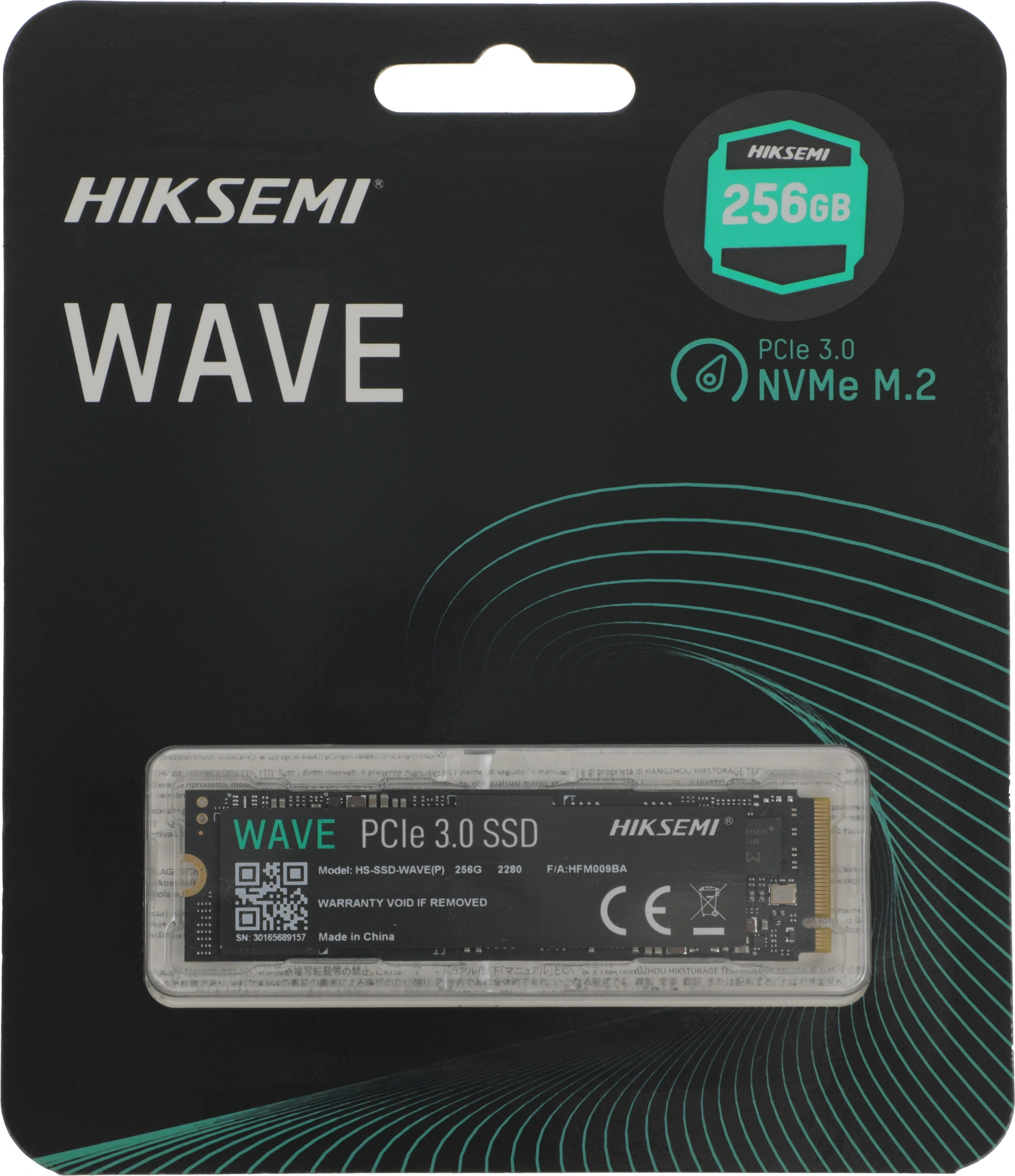 Накопитель SSD Hikvision PCIe 3.0 x4 256GB HS-SSD-WAVE(P) 256G M.2 2280
