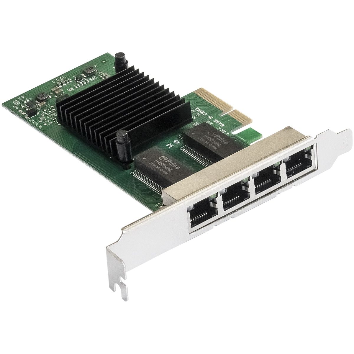 Exegate EX292508RUS Сетевой адаптер ExeGate EXE-I350-T4V2 (PCI-E x4 v2.1, порты 4xRJ45 (медные), 10/