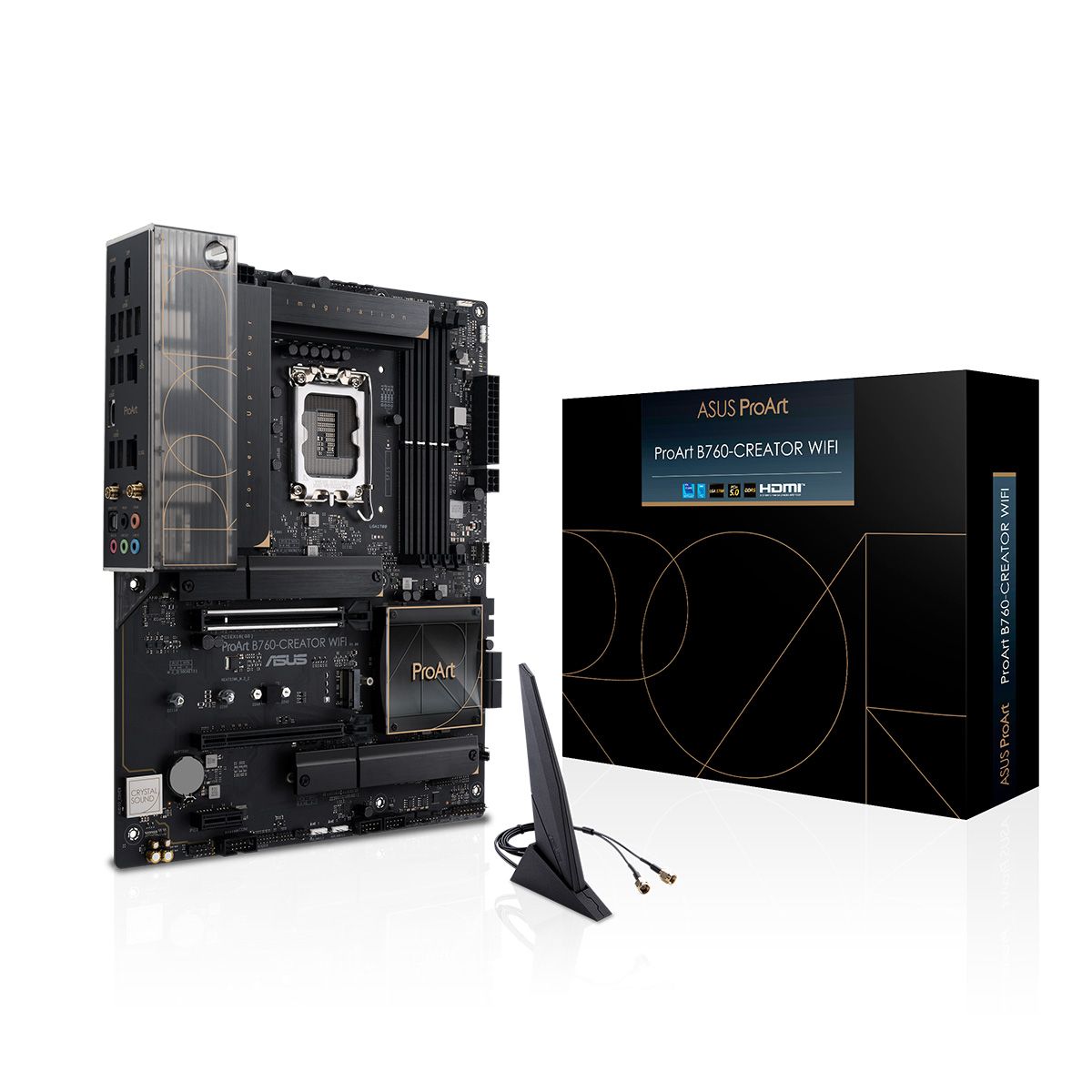 Материнская плата Asus PROART B760-CREATOR WIFI Soc-1700 Intel B760 4xDDR5 ATX AC`97 8ch(7.1) 1 x 2.