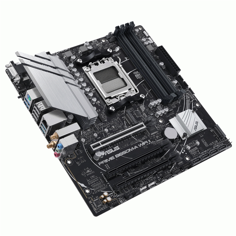 Материнская плата Asus PRIME B650M-A WIFI II Socket AM5 AMD B650 4xDDR5 mATX AC`97 8ch(7.1) 2.5Gg RA