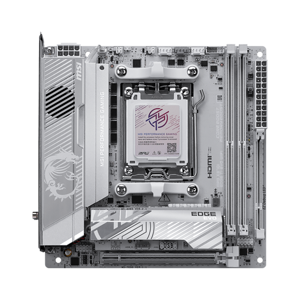 Материнская плата MSI MPG X870I EDGE TI EVO WIFI X870, AM5, 2*DDR5, 1*PCIEx16, 1*M.2, 2*TypeC, 5*USB