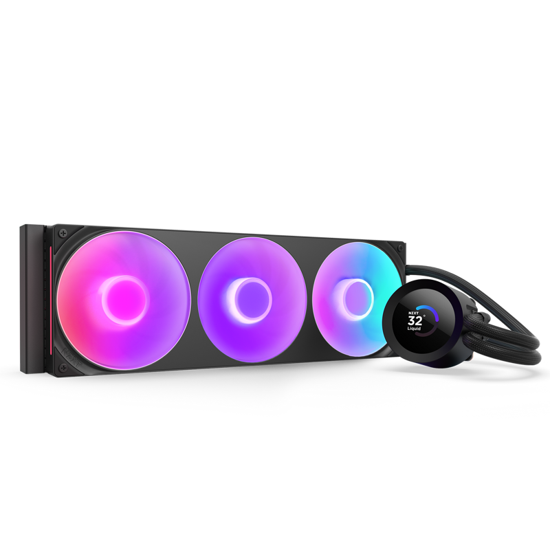 Система жидкостного охлаждения NZXT Kraken Plus 360 RGB V2 (260W, 360mm, LED temp., Black, RGB/ Fans