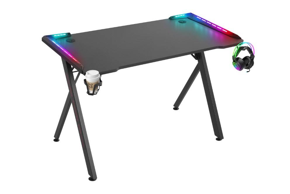 Defender Игровой стол Extreme RGB,подвес кружки+гарн.,черн.
