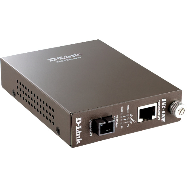 Медиаконвертер D-Link DMC-920R/B10A WDM 1x10/100Base-TX 1x100Base-FX SC ТХ:1310nm RX:1550nm SingleMo