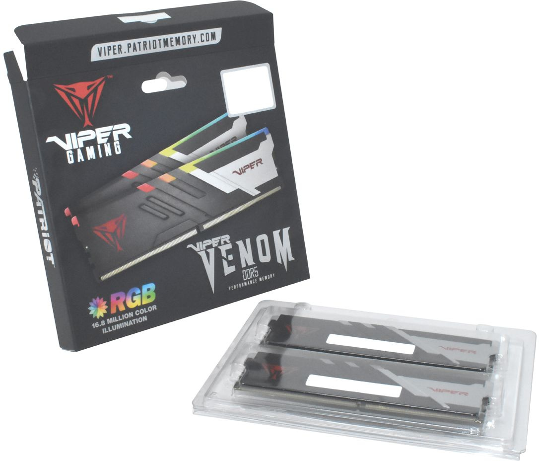 Память DDR5 2x16Gb 7400MHz Patriot PVVR532G740C36K Viper Venom RGB RTL Gaming PC5-59200 CL36 DIMM 28
