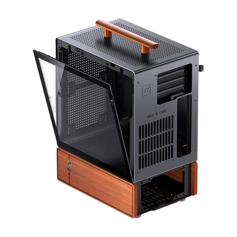 Корпус JONSBO T7, Mini-Tower, TG, no fan, 1xUSB-A 3.0 + 1xUSB-C 3.2, mATX, mITX Black