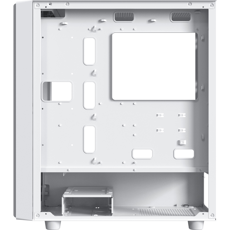 Корпус Ocypus Gamma C70 WH, Midi-Tower, TG, no fans, 1xUSB-A 3.0 + 1xUSB 2.0, ATX, mATX, mITX White