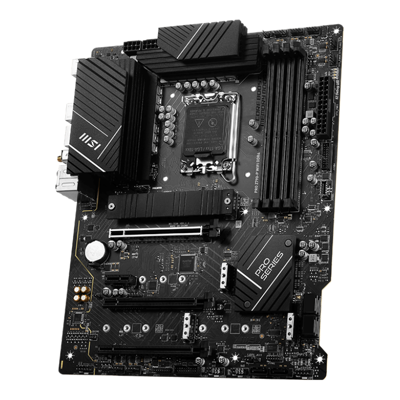 Материнская плата MSI PRO Z790-P WIFI Soc-1700 Intel Z790 4xDDR5 ATX AC`97 8ch(7.1) 2.5Gg RAID+HDMI+