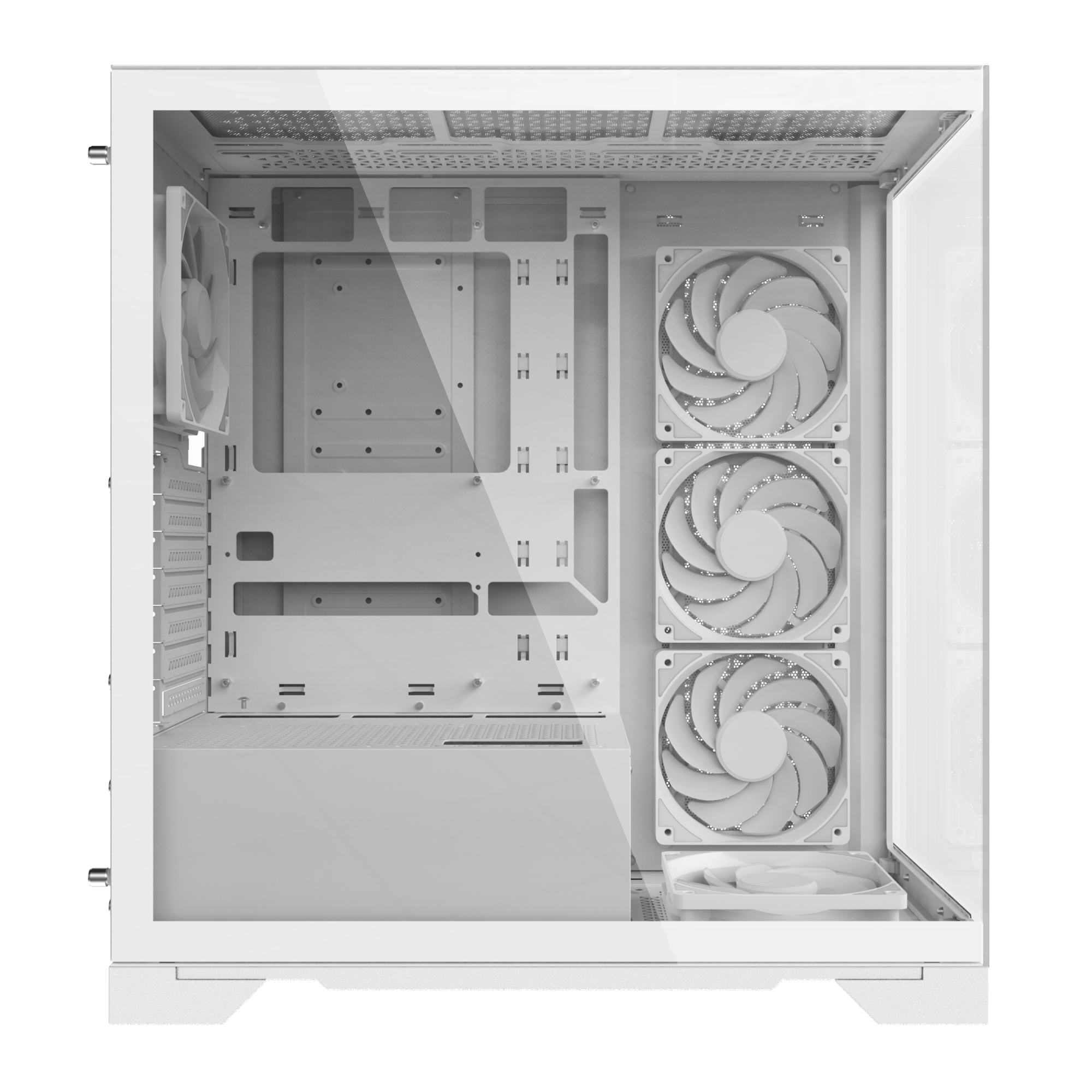 Корпус XPG INVADER X WHITE (INVADERXMT-WHCWW) Mid-Tower Gaming ATX PC Case with Panoramic View, Temp