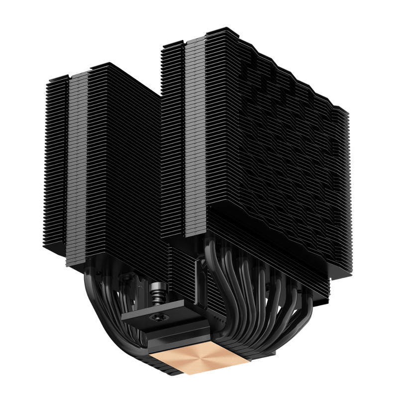 Кулер для процессора PCCooler RT720 TC BK (270W, 4-pin PWM, 157.5mm, Al/Cu, 7x6mm, 2x120mm, 73.32CFM