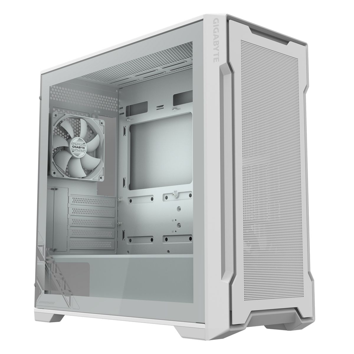 Корпус для ПК Gigabyte C102GI Glass Ice (White) MidTower, mATX, USB3.0 x2, Audio I/O, GPU:410mm, Whi