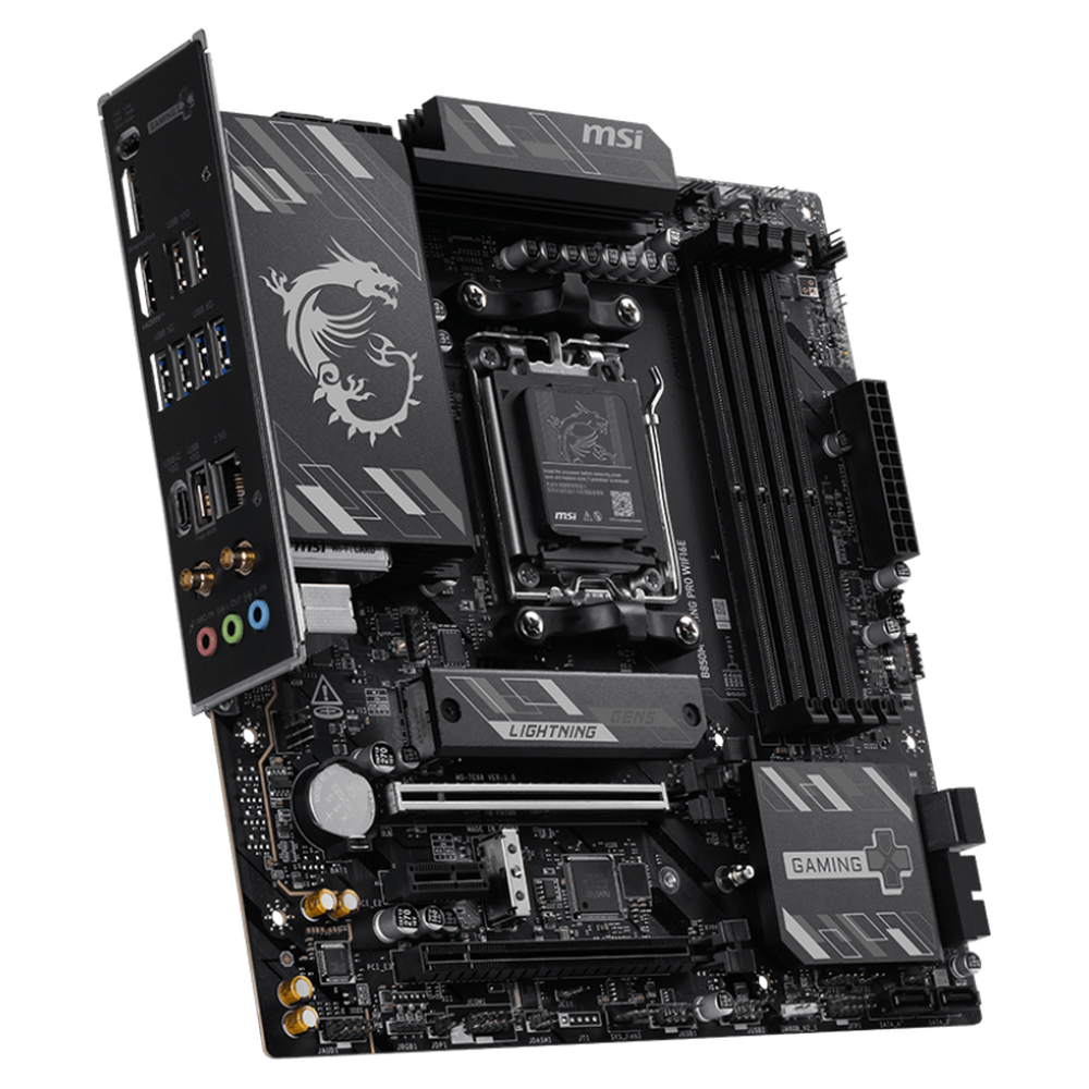 Материнская плата MSI B850M GAMING PRO WIFI6E B850, AM5, 4*DDR5, 4*PCIEx16, 2*M.2, 2*TypeC, 3*USB3.2