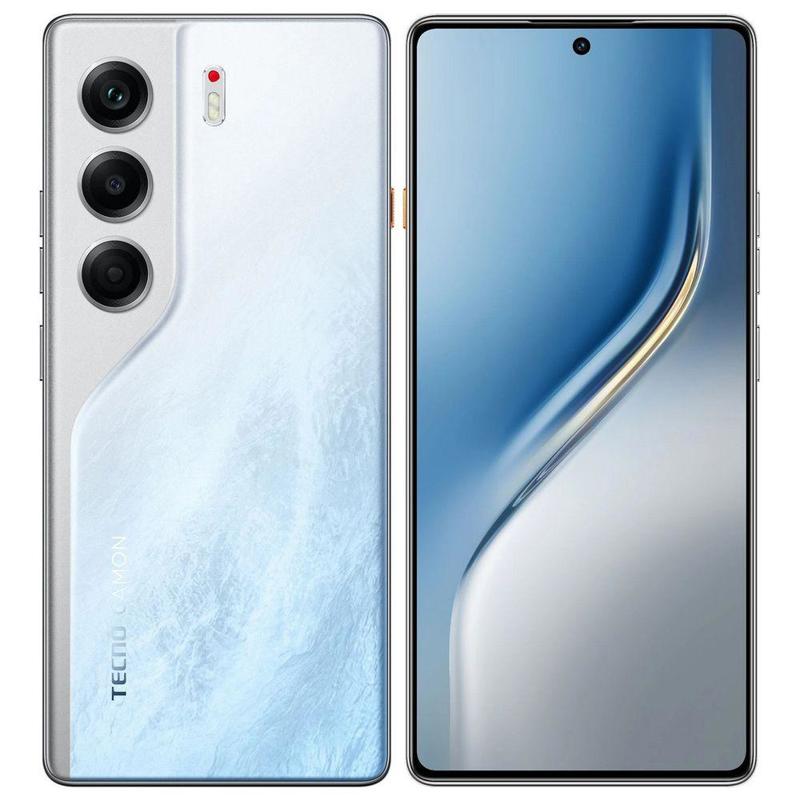 Смартфон Tecno Camon 40 256Gb 8Gb белый моноблок 3G 4G 2Sim 6.78" 1080x2436 Android 15 50Mpix 802.11