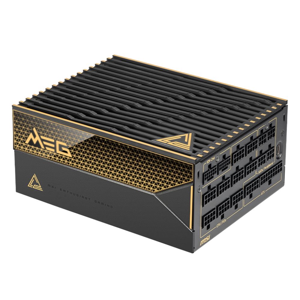 Блок питания ПК MSI MEG Ai1600T PCIE5 , 1600W, 80+ Titanium, полностью модульный, ATX 3.1, PCIE5.1, 
