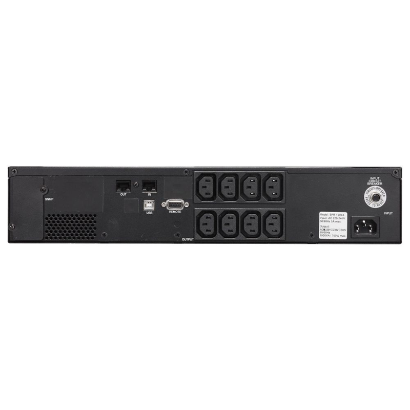 Источник бесперебойного питания Powercom Smart King Pro+ SPR-1000 LCD 800Вт 1000ВА черный