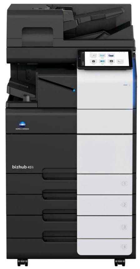 МФУ лазерное ч/б Konica Minolta bizhub 451i (SRA3, 8Гб, 45 стр/мин, дуплекс, сеть, ADF240, 256Гб(SSD