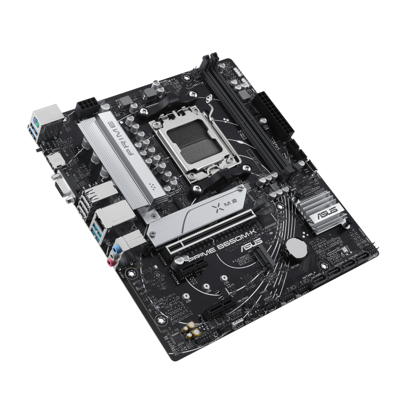 Материнская плата ASUS PRIME B650M-K, Socket AM5, AMD B650, 2xDDR5, 4xSATA, 2xM.2, 1xPCIe 4.0 x16, 2