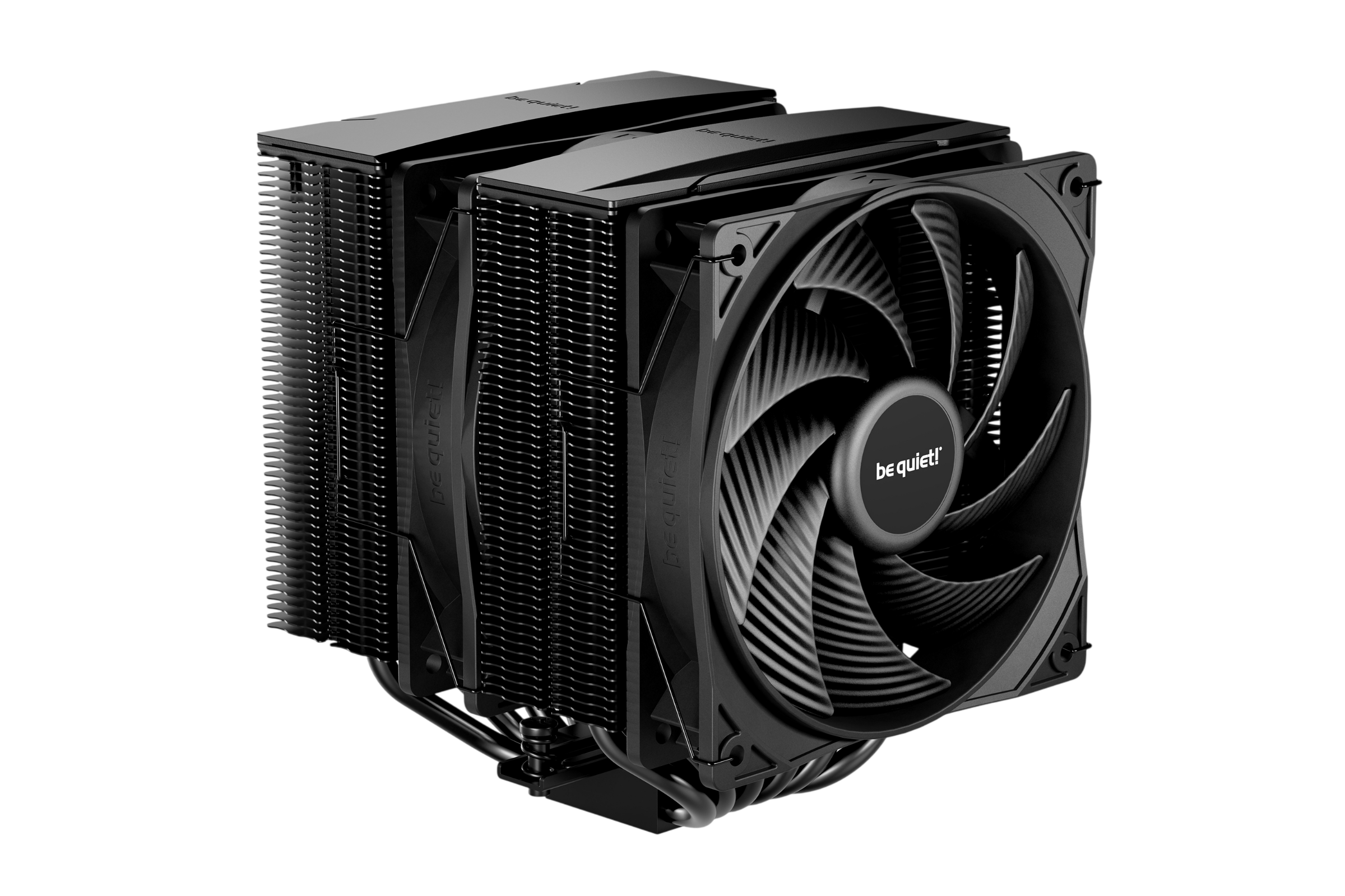 Кулер для процессора/ CPU Cooler be quiet! PURE ROCK PRO 3 Black (250W, 4-pin PWM, 155mm, Al/Cu, 6x6mm, 2x120mm, 59.6CFM, 34.8dBA, 2000RPM, S: 1851/1700/1200/115X, AM5/AM4, black)