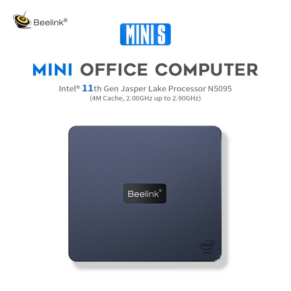 Мини-компьютер Beelink MINI S, CPU: Intel® Celeron® N5095 Processor , 4C/4T , GPU : Intel® UHD Graph