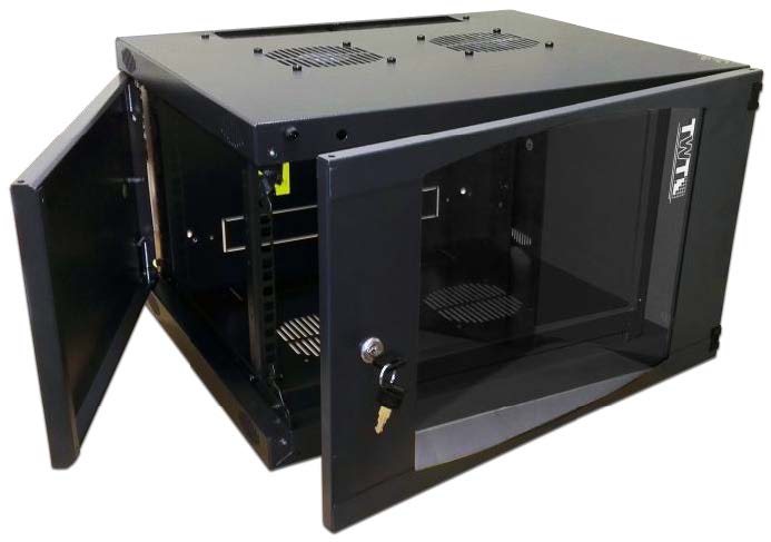 Шкаф Шкаф настенный Next, 12U 550x450, стеклянная дверь, черный