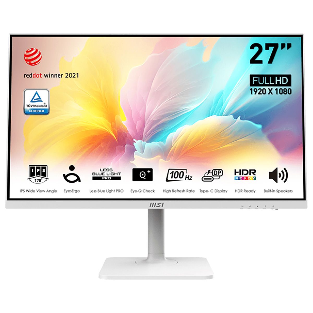 Монитор MSI 27" Modern MD2712PW белый IPS LED 1ms 16:9 HDMI M/M матовая HAS Piv 300cd 178гр/178гр 19