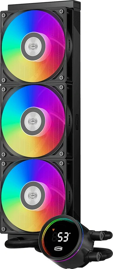 Система водяного охлаждения PcCooler DA360 Pro Digital BK ARGB Soc-AM5/AM4/1200/1700/1851 черный 4-p