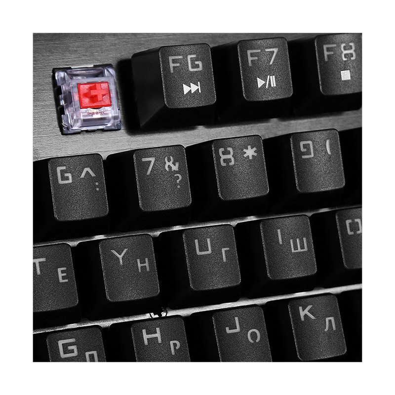 Механическая игровая клавиатура SVEN KB-G9700 (104 кл,+12Fn,RED switch, RGB, мет, корпус)