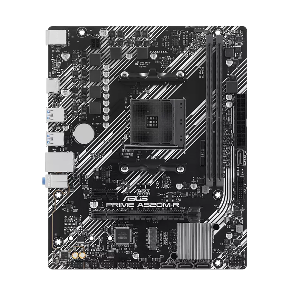 Материнская плата ASUS PRIME A520M-R, Socket AM4, A520, 2*DDR4,HDMI, 4SATA3 + RAID, Audio, Gb LAN, M